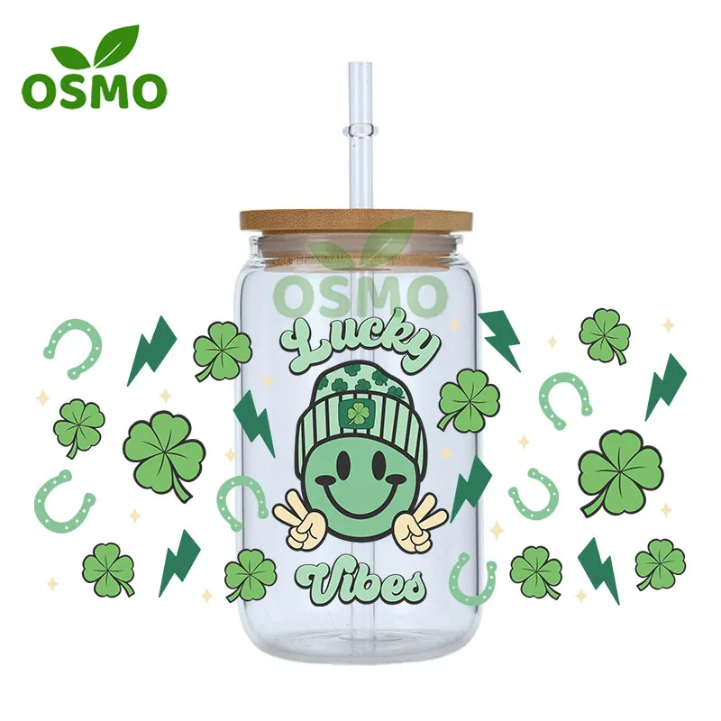 Osmo Wholesale MOQ 100pcs Custom Transfer Cup Wraps 3D UV Dtf  Sublimation Transfer Wraps for Cups Tumblers Libbey Glass Cans