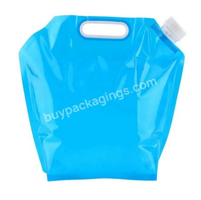 Outdoor Portable Folding Water Bag Plastic Water Bag Beverage Packaging Bag With Handle Spout Pouch Nylon 5l 10l 20l Tea Pe Asp