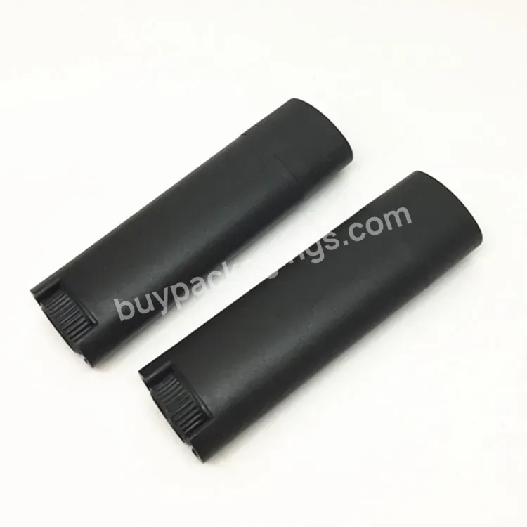 Oval Matte Black Small Empty Pp Plastic Lip Balm Tube 5g