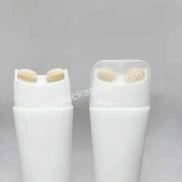 Oval Shape Cosmetic Pe Squeeze Soft Tubes Packaging With Message Roller Ball For Neck Cream Pe Tube