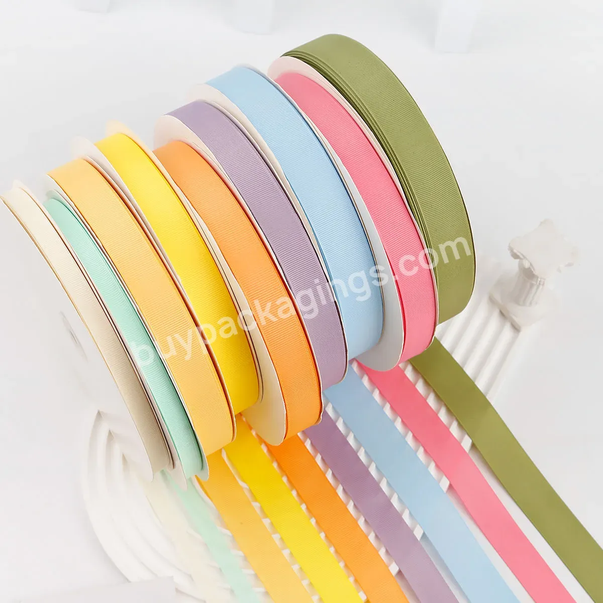 Own Brand Oem Gift Ribbon Custom Sizes Brand Logo Artwork Printed Personalized Satin Grosgrain Ribbon