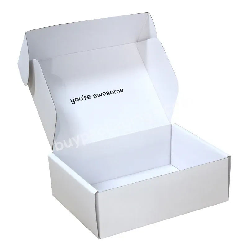 Packaging Boxes Manufacturer Wholesale Custom Logo Foldable Corrugated Box Cardboard Rectangle White Gift Box