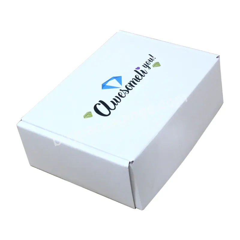 Packaging Boxes Manufacturer Wholesale Custom Logo Foldable Corrugated Box Cardboard Rectangle White Gift Box