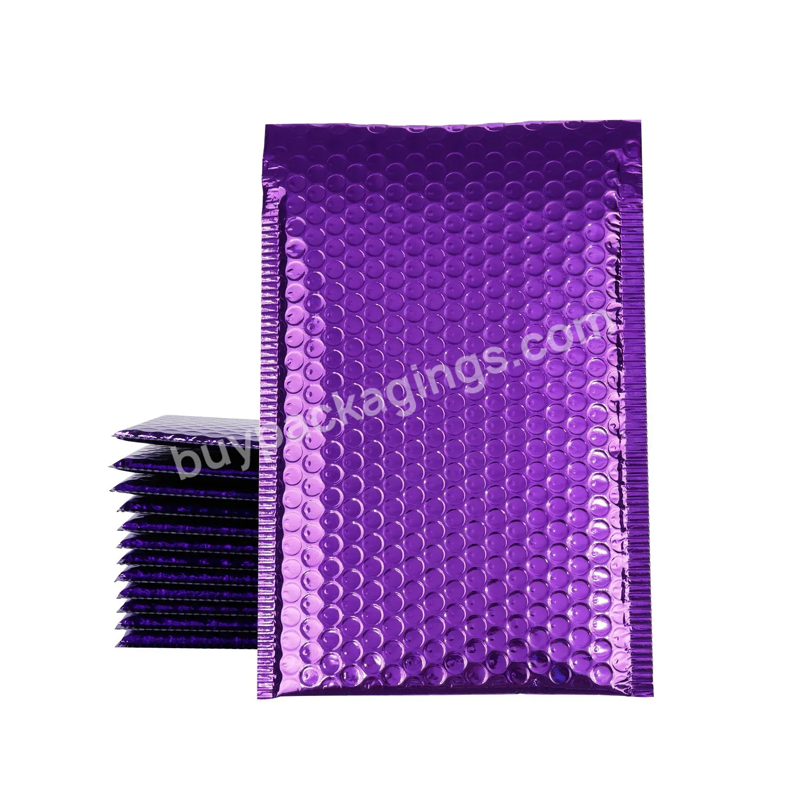 Packaging Bubble Mailing Bags Envelope Courier Printed Custom Poly Mailer Silver Cosmetic Bag Buble Mailers Metallic