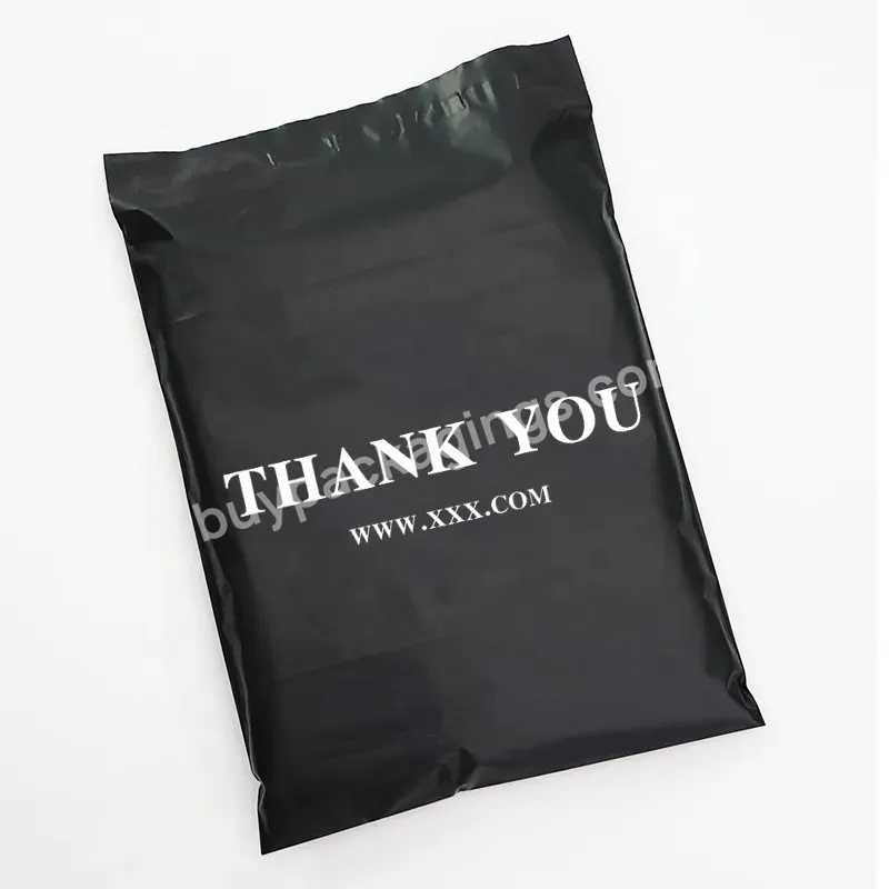 Packaging Clothing Custom Logo Mailers Plastic T Shirt Hoodies Bags Black Poly Shipping Courier Mailer Bag