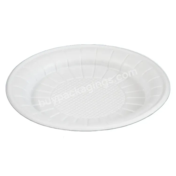 Packaging Dinner Plate Dish For Food Round Plastic Custom Disposable 7.5" White Tray Dining Room,Outdoor Party Modern 10000 Pcs