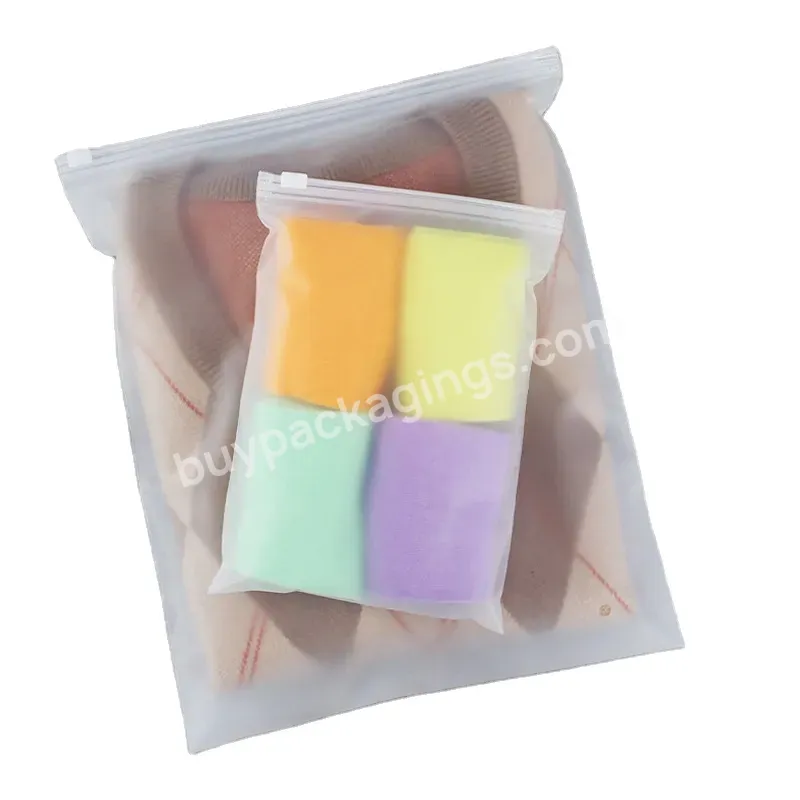 Packaging For Clothing Socks Custom Printed Zipper Bag Plastic Packaging