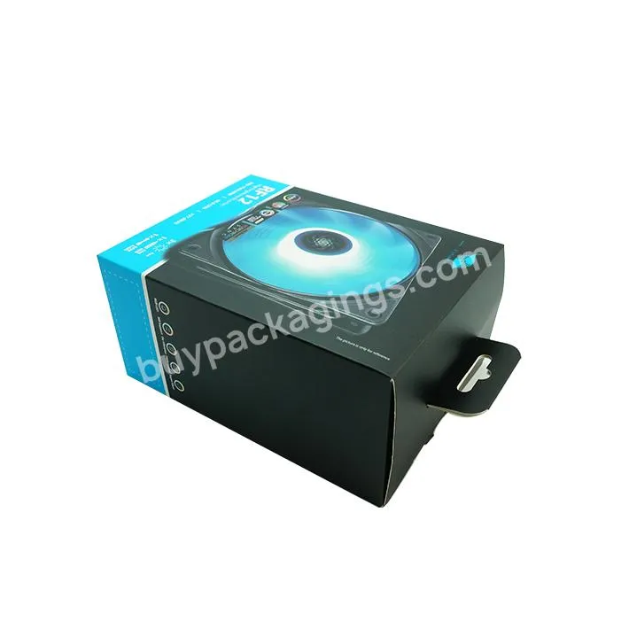 Packaging high quality printed black card box custom design paper packaging