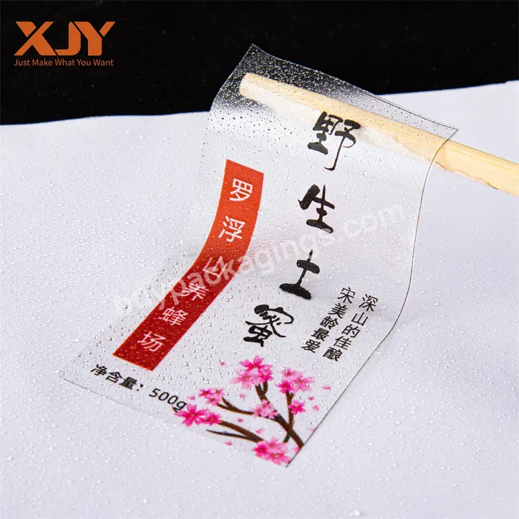 Packaging Labels Pvc Synthetic Paper Transparent Waterproof Oil Proof Reinforced Adhesive Sticker