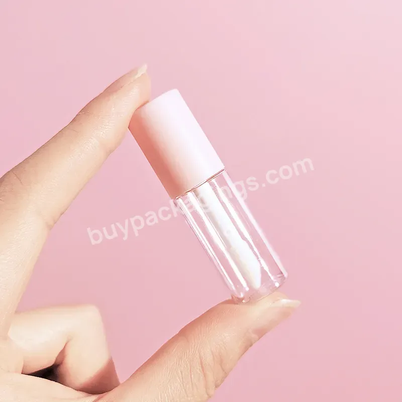 Packaging Lip Gloss Tube Set With Pink Cap 10 Pcs Per Set Mini Lip Gloss Tube Empty Small Plastic Sample Tubes Lip Gloss