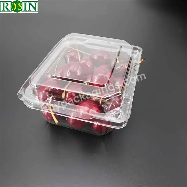 Packaging Pet Fruit Box Transparent Plastic Boxes Vegetables Wholesale Clamshell Fresh Cherry For Supermarket/farm