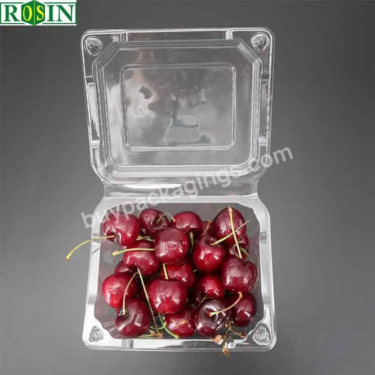 Packaging Pet Fruit Box Transparent Plastic Boxes Vegetables Wholesale Clamshell Fresh Cherry For Supermarket/farm