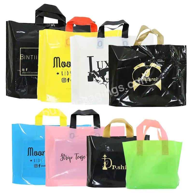 Packaging Plastic Bags Black Garment Packaging Bags With Custom Logo