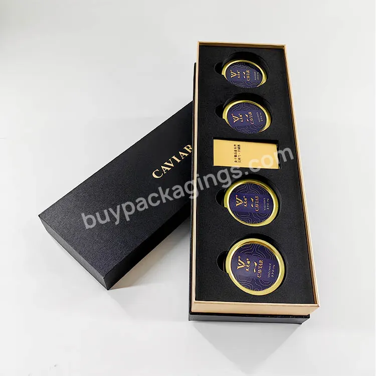 Packaging Supplies Custom Printed Popular Food Box Caviar Gift Package Box