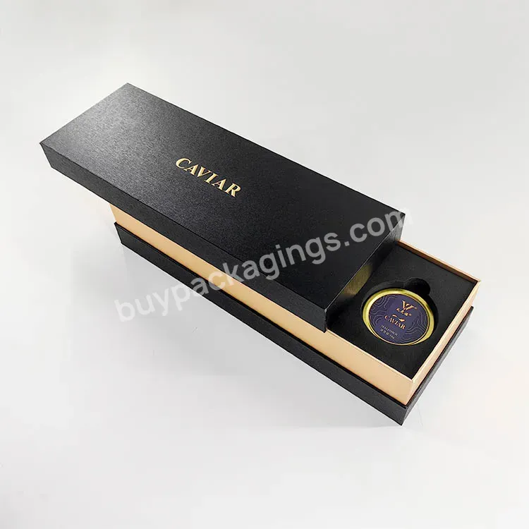 Packaging Supplies Custom Printed Popular Food Box Caviar Gift Package Box