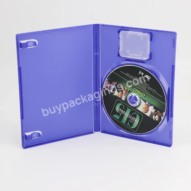 Packing Game Cd Dvd Single Box Blue Plastic Video Game Case Memory Card And Disc Case For Ps2 Ps5 Ps4 Ps3 Playstation 2