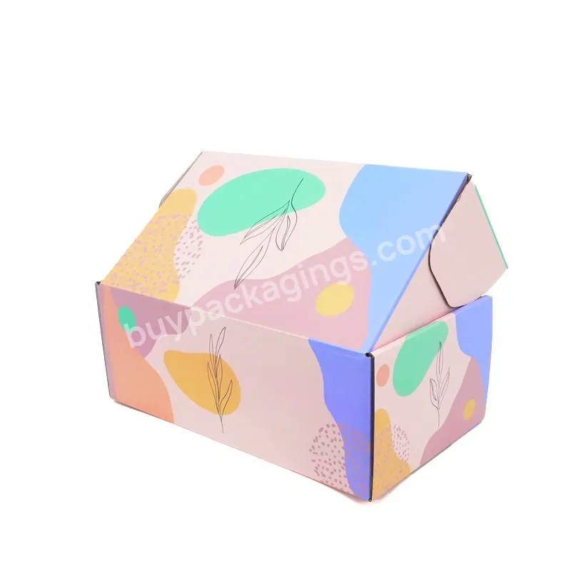 Packing Mailer Corrugated Boxes Cardboard Folding Corrugated Shipping Paper Box For Dress