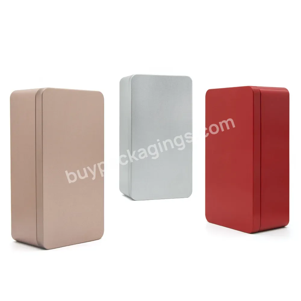 Paint Tin Pail Rectangle Can Metal Silver Oem Customized Logo Color Package Box Screw Top Lid