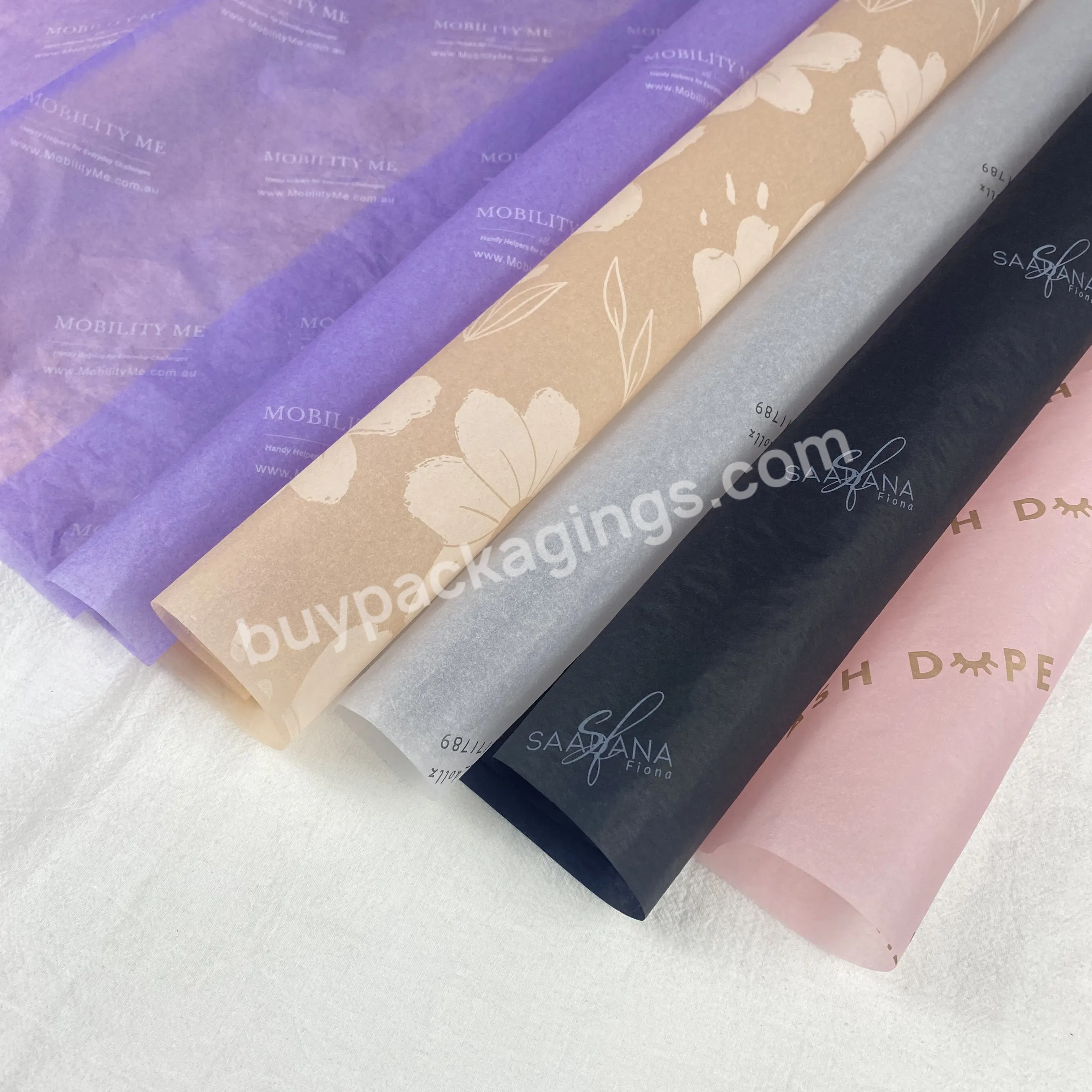 Papel De Seda Personalizado Fuhan Customized Clothing Gift Packaging Garment Printing Wrapping Tissue Paper