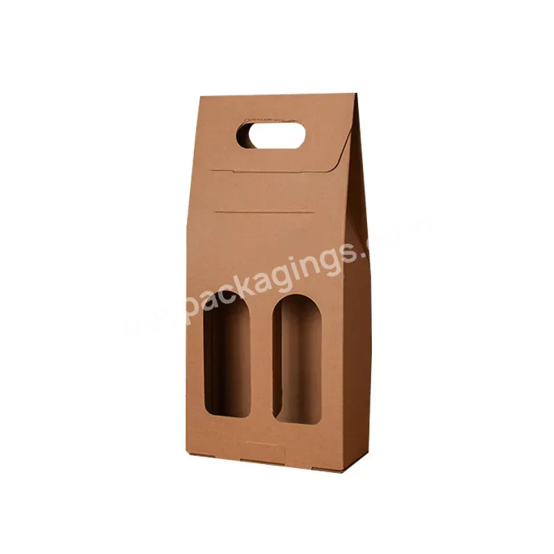 Paper Boxes Factory Luxury Packaging Kraft Paper Wine Box Accessories Customized With Window Gift Boxes