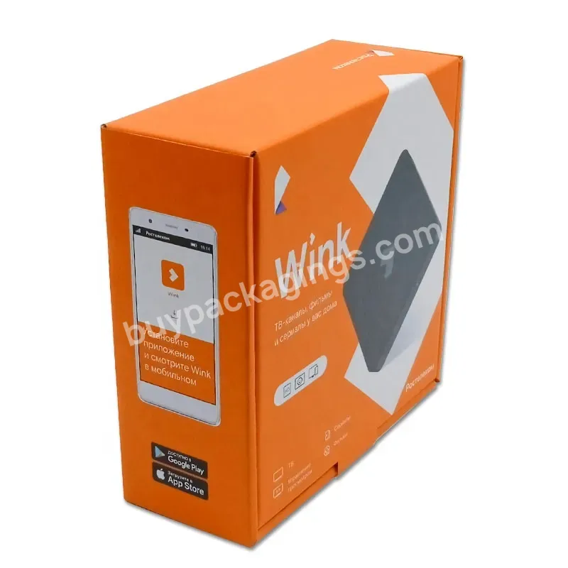 Paper Factory B2b Business Orange Shipping Cosmetic Packaging Made Custom Corrugated Box