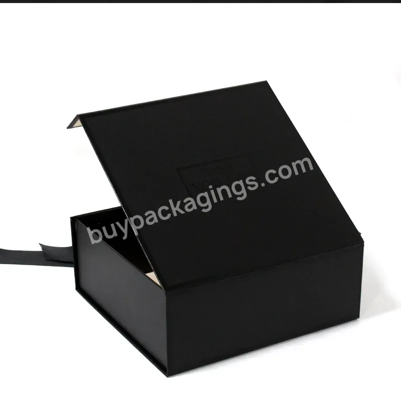 Paper Packaging Box Black Magnetic Gift Boxes For Packiging Wholesale Custom Logo Luxury