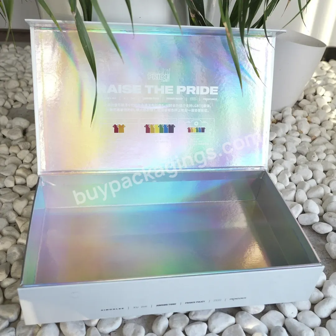 Paper Packaging Folding Box Customized Luxury Hard Board Holographic Box With Logo