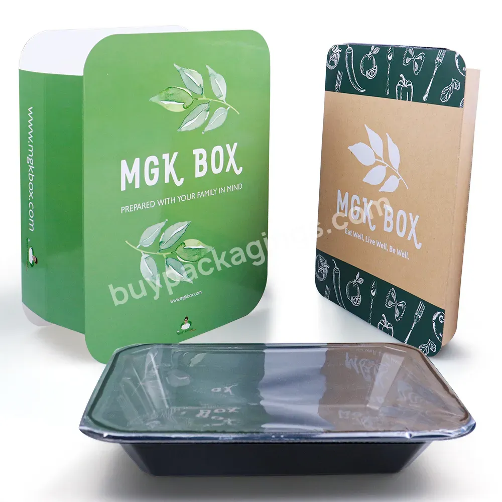 Paper Packaging Sleeve Customized Kraft Paper Eco Friendly Printed Meals Lunch Food Container Boxes Sleeve