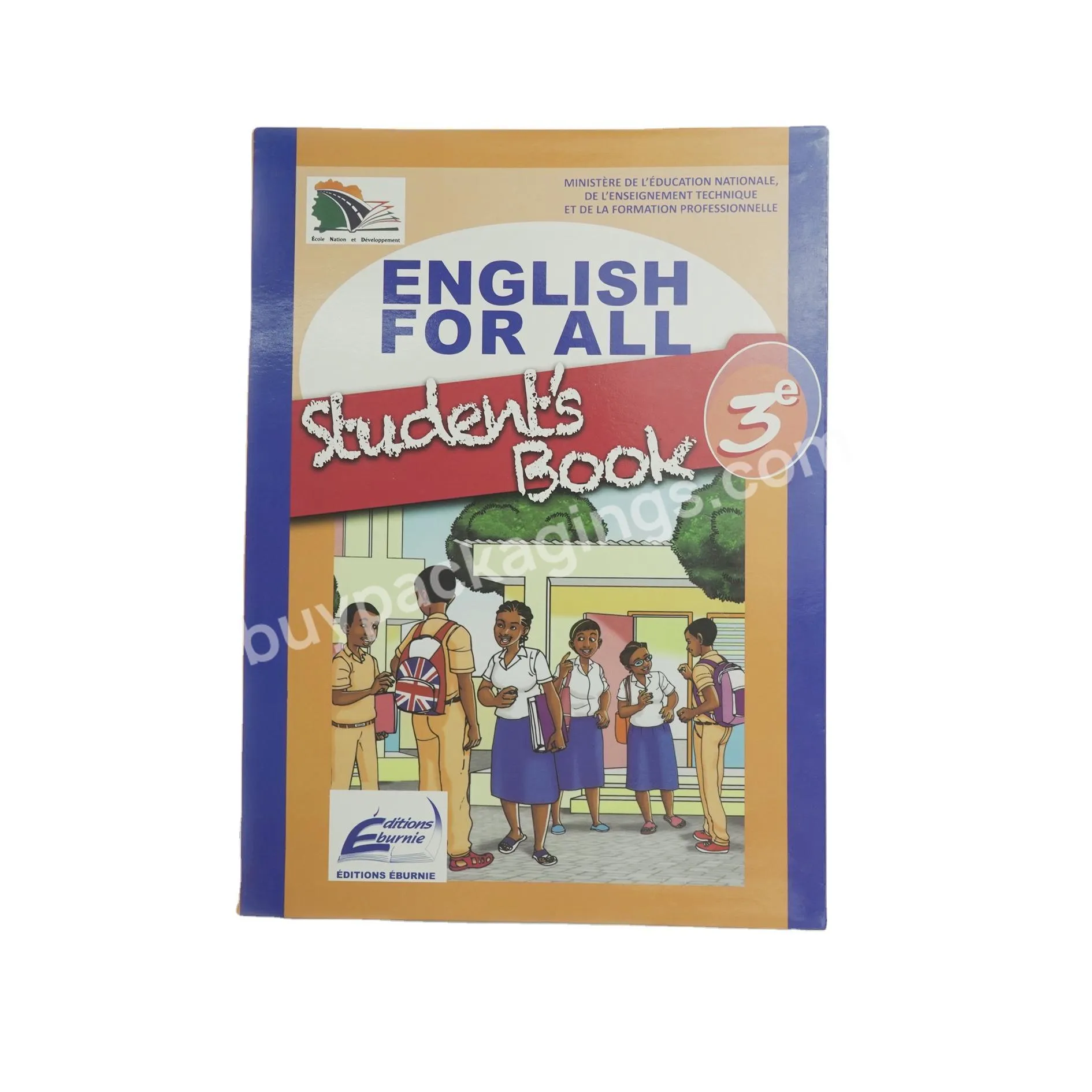 paper & paperboard printing English cover design customprinted English Textbook for primary school