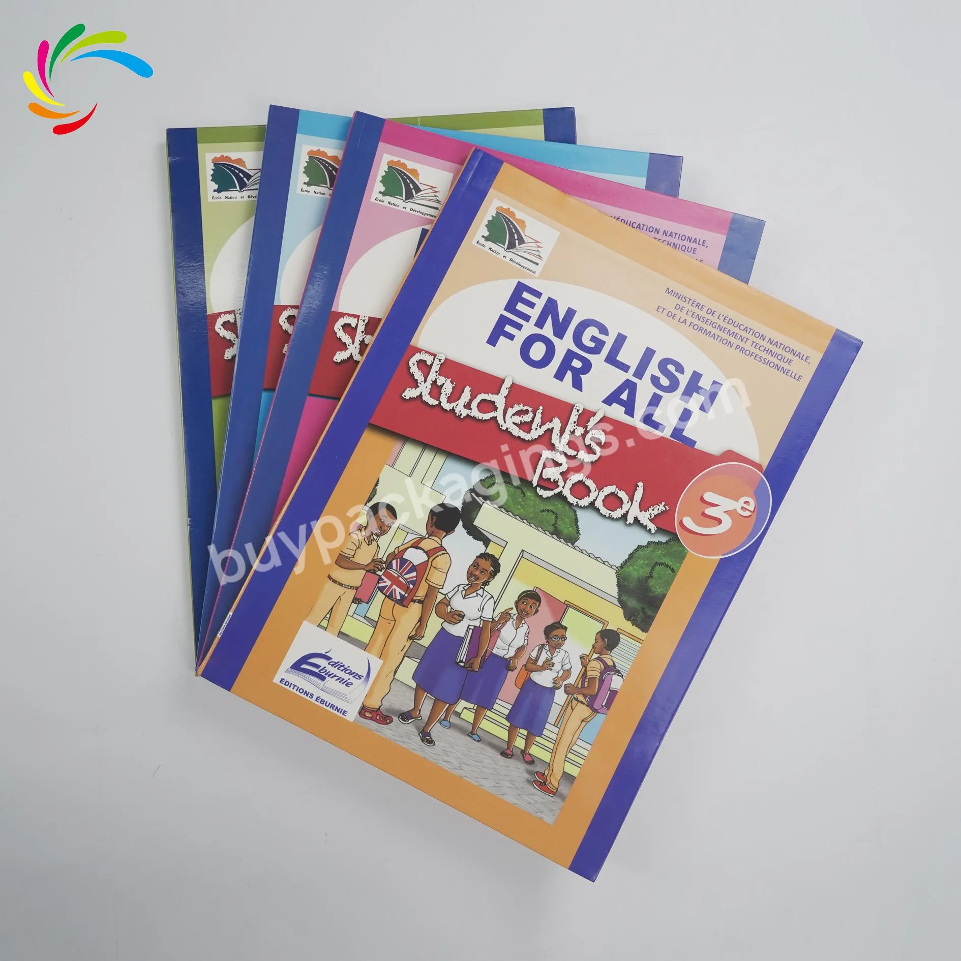 paper & paperboard printing English cover design customprinted English Textbook for primary school