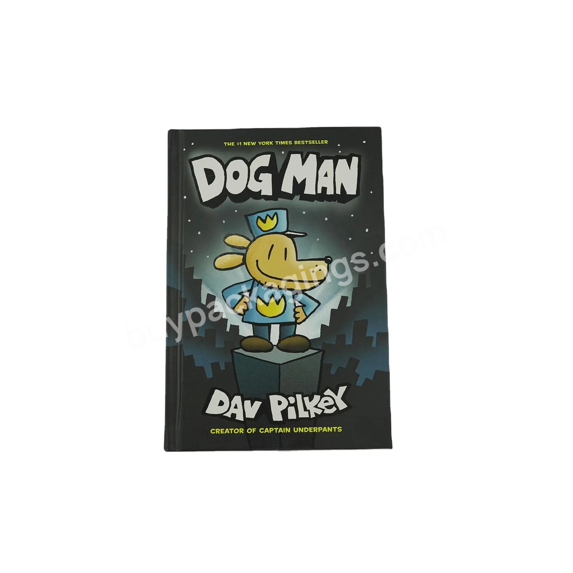 paper & paperboard printing Hardcover children's books made in China An interesting and intelligent book DOG MAN