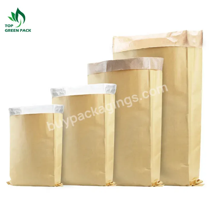 Paper-plastic Composite Kraft Paper Woven Bag Plastic Coated 50x75 Paper Plastic Bag Chemical General Purpose Packaging Bag