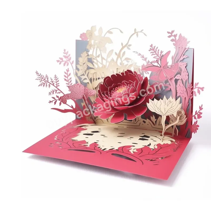 Paper Pop Up Cards 12 Inch Life Sized Forever Flower Bouquet 3d Popup Greeting Cards With Note Card