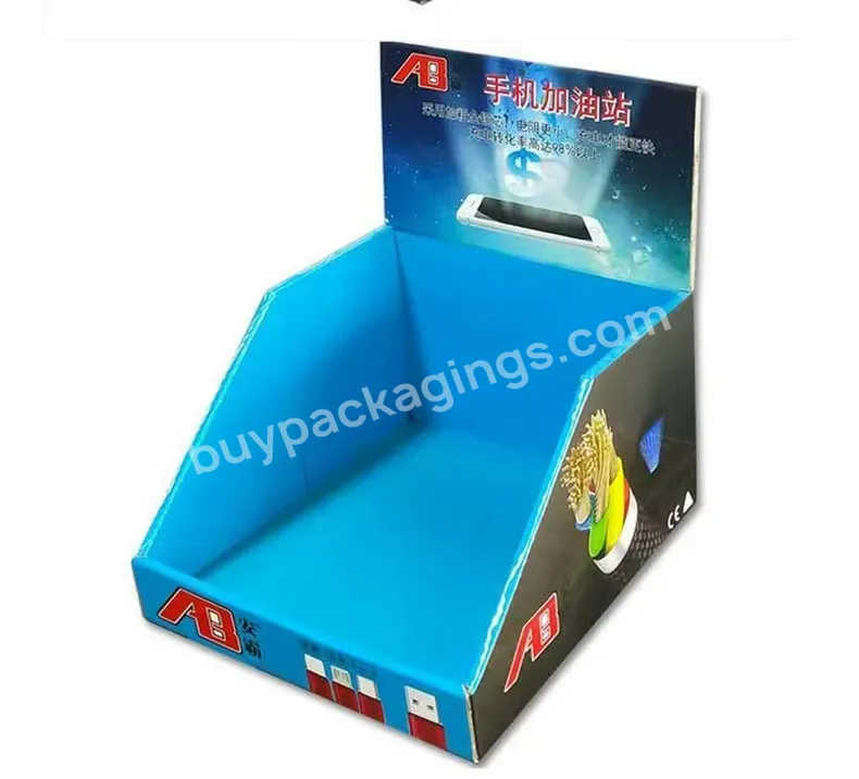 Paper Printed Top Counter Small Corrugated Carton Packaging Boxes For Retail Pre Roll Store Custom Cardboard Display Box