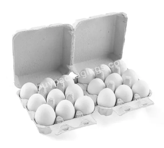 Paper Pulp Egg Carton Biodegradable Egg Tray Box 20,30,50,60,100 Cell Poultry Packaging Egg Carton