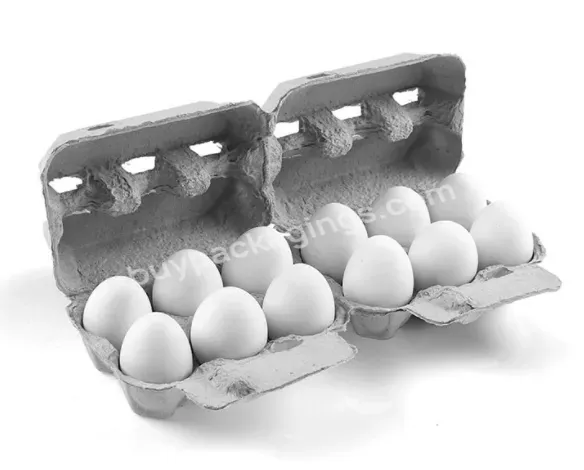 Paper Pulp Egg Carton Biodegradable Egg Tray Box 20,30,50,60,100 Cell Poultry Packaging Egg Carton