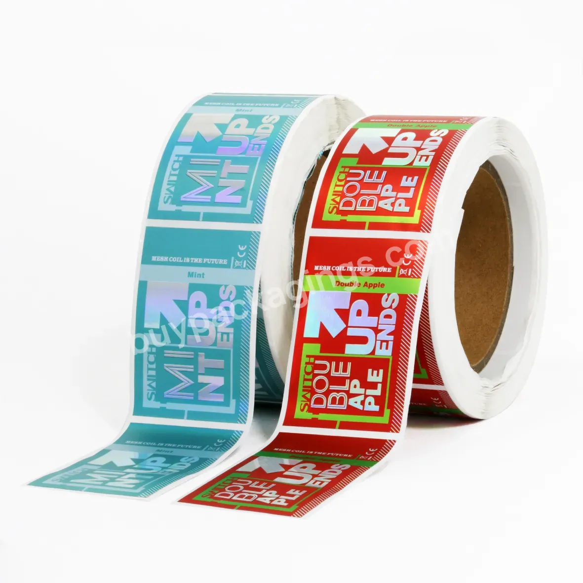 Paper Vinyl Roll Label Stickers Customized Logo Printing For Product Label Bottle Label Sticker