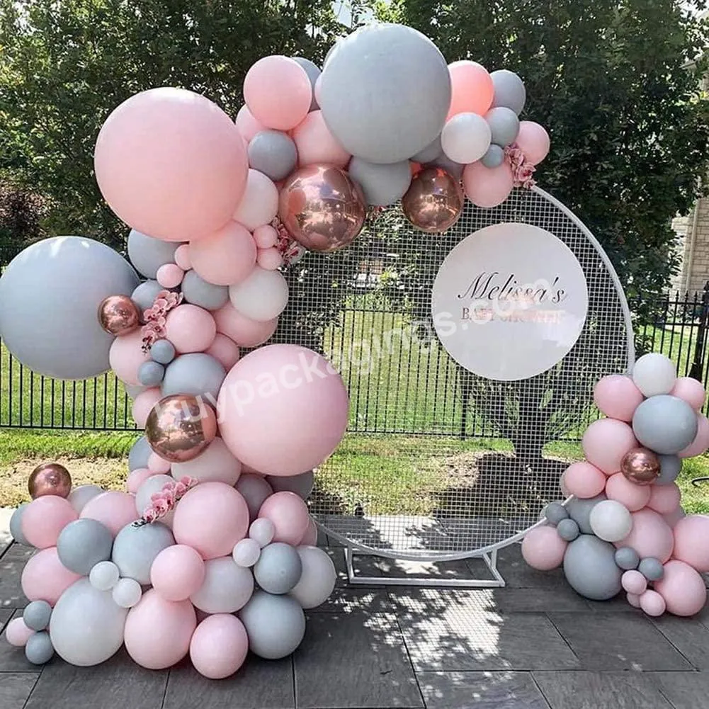 Party Decorations Balloon Garland Arch Kit 129pcs Rose Gold Peach Nude Grey Latex Balloons 10inch Chrome Latex Balloons