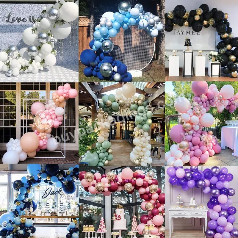 Party Decorations Balloon Garland Arch Kit 129pcs Rose Gold Peach Nude Grey Latex Balloons 10inch Chrome Latex Balloons