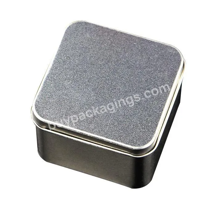 Party Favor Container Packaging Tin Cans Candy In A Tin Silver Tin Box Made Of Square Shape