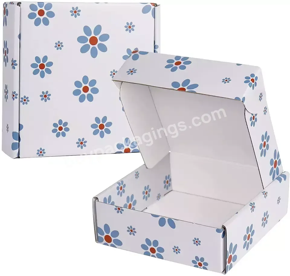 Pattern Custom Printing Corrugated Box Clothing Skin Care Cosmetics Recycling Mail Packaging Box