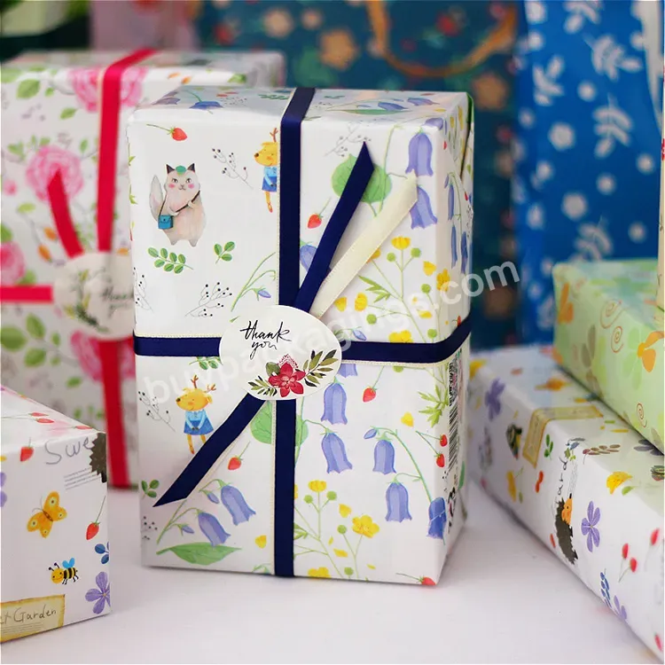 Patterns Christmas Wrapping Paper Roll Coated Wood Pulp Wrapping Gift Paper Gift Wrapping Paper