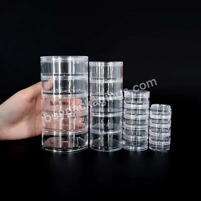 Paylak Storage Stackable Clear Containers 6 For Beads Crafts 3ml 5ml 10ml 20ml Cosmetic Sample Pot