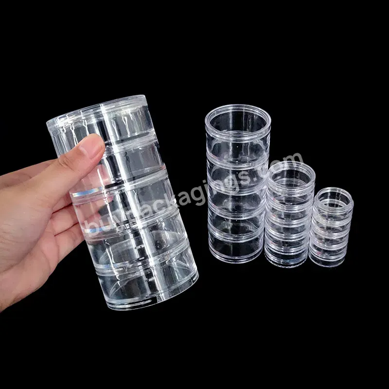Paylak Storage Stackable Clear Containers 6 For Beads Crafts 3ml 5ml 10ml 20ml Cosmetic Sample Pot