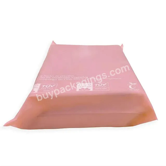 Pbat Black White Printed Custom Logo Postal Bags Biodegradable Envelope With Self Adhesive