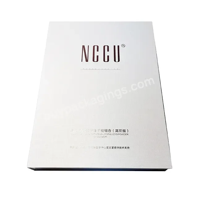 P&c 120g Pearl Coated Paper 1300g Grey Board Paper Gift Box Make Up With Pe Form Tray Insert High Quality Luxury Box