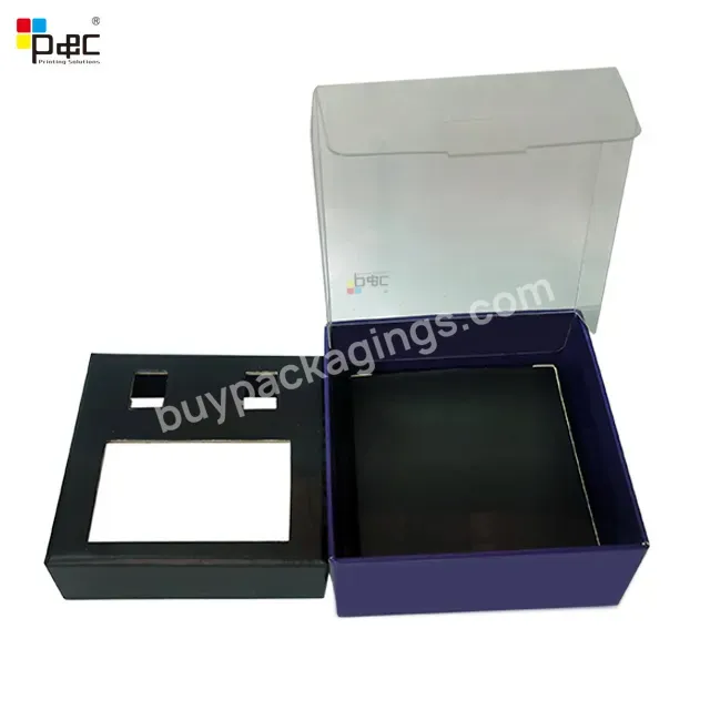 P&c 2021 China Best Seller Gift Box With Transparent Pp Window Cosmetics Men Gift Kraft Packaging Box With Pp Window