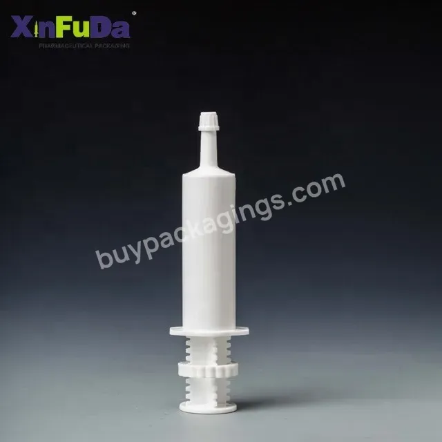 Pe Customized Printing 60ml Big Empty Veterinary Pharmaceutical Packaging 60cc Oral Gel Paste Feeding Syringe For Injection