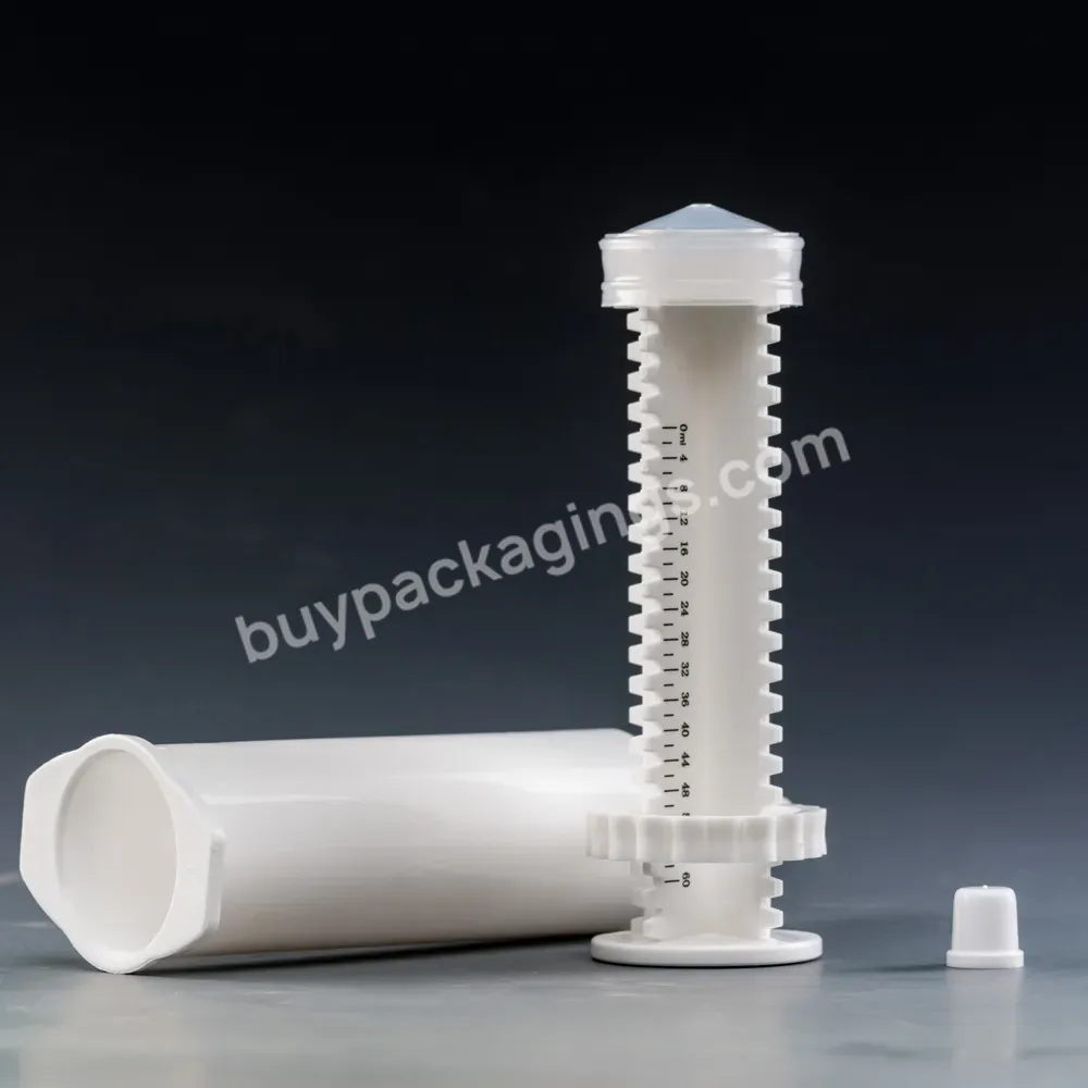 Pe Customized Printing 60ml Big Empty Veterinary Pharmaceutical Packaging 60cc Oral Gel Paste Feeding Syringe For Injection