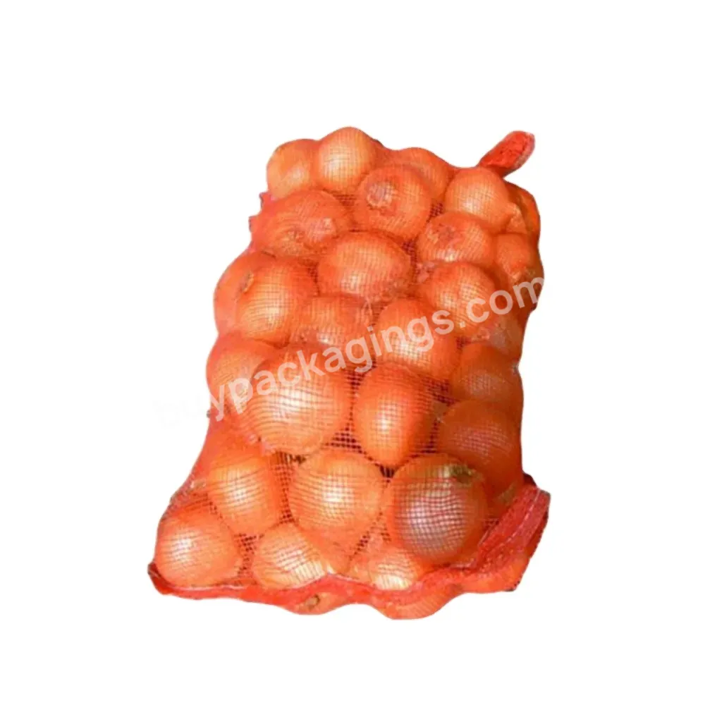 Pe Leno Mesh Bag For Onion Potato With Customized Label